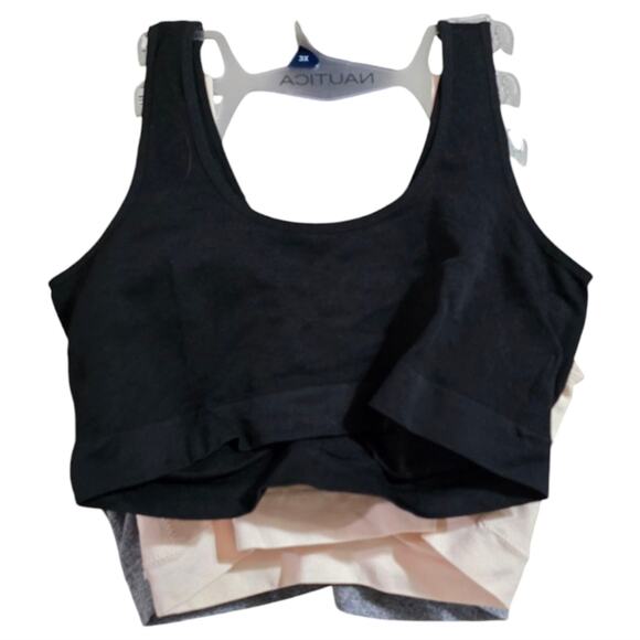 Nautica 3pk Active Athletic Lounge Comfy Workout Bras Bralettes Plus Size 3X New - Picture 6 of 10